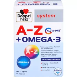 DOPPELHERZ A-Z+Omega-3 all-in-one-järjestelmäkapselit, 60 kpl