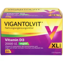 VIGANTOLVIT 2000 I.U. D3-vitamiini vegaaniset pehmeät kapselit, 120 kpl