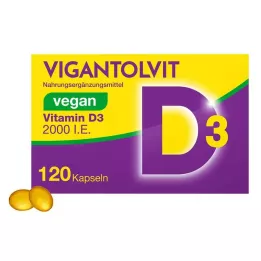 VIGANTOLVIT 2000 I.U. D3-vitamiini vegaaniset pehmeät kapselit, 120 kpl