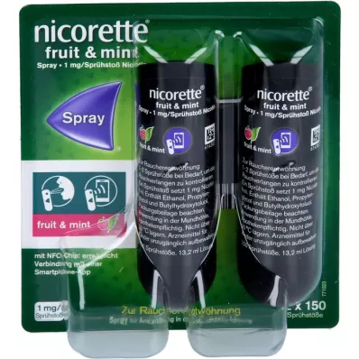 NICORETTE Hedelmät &amp; Minttu Spray 1 mg/spray NFC, 2 kpl