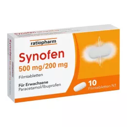 SYNOFEN 500 mg/200 mg kalvopäällysteiset tabletit, 10 kpl