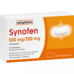 SYNOFEN 500 mg/200 mg kalvopäällysteiset tabletit, 20 kpl