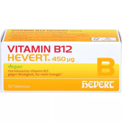 VITAMIN B12 HEVERT 450 μg tabletit, 50 kpl