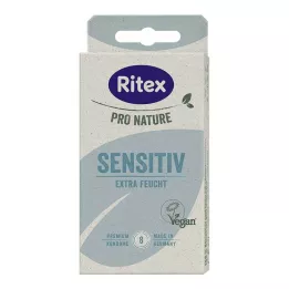 RITEX PRO NATURE SENSITIV vegaaniset kondomit, 8 kpl