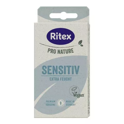 RITEX PRO NATURE SENSITIV vegaaniset kondomit, 8 kpl