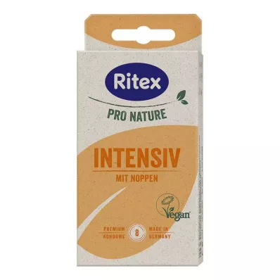 RITEX PRO NATURE INTENSIV vegaaniset kondomit, 8 kpl