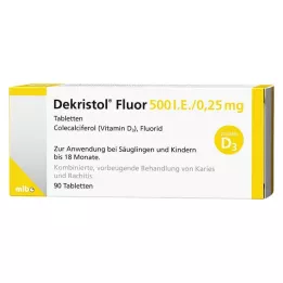 DEKRISTOL Fluori 500 I.U./0,25 mg tabletit, 90 kpl
