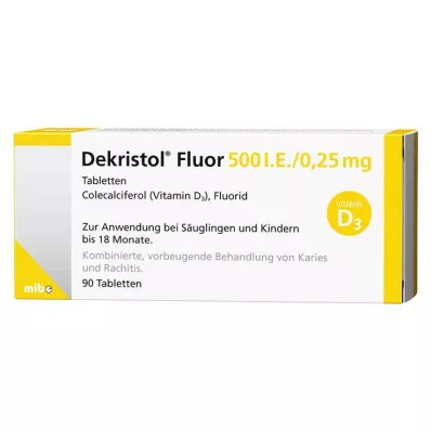 Dekristol Fluor 500 IU / 0,25 mg tabletit, 90 kpl