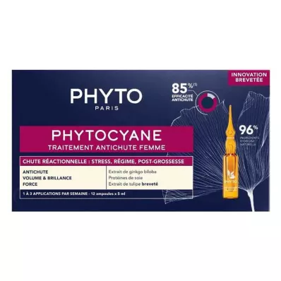 PHYTOCYANE Cure reaktiivinen hiustenlähtö naiset, 12X5 ml PHYTOCYANE Cure reaktiivinen hiustenlähtö naiset, 12X5 ml