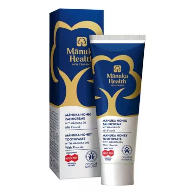 MANUKA HEALTH Hunajainen hammastahna, jossa on fluoria, 75 ml MANUKA HEALTH Hunajainen hammastahna, jossa on fluoria, 75 ml