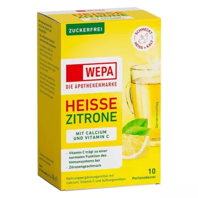 WEPA kuuma sitruuna + C-vitamiini + kalsium sokeriton jauhe, 10X10 g WEPA kuuma sitruuna + C-vitamiini + kalsium sokeriton jauhe, 10X10 g