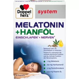 DOPPELHERZ Melatoniini+hamppuöljy-järjestelmäkapselit, 30 kpl