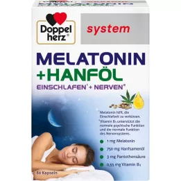 DOPPELHERZ Melatoniini+hamppuöljy-järjestelmäkapselit, 60 kpl