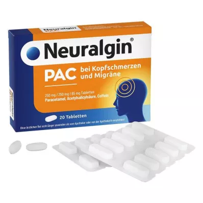 NEURALGIN PAC päänsärkyyn ja migreeniin Tabl., 20 kpl NEURALGIN PAC päänsärkyyn ja migreeniin Tabl., 20 kpl