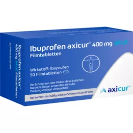 IBUPROFEN axicur 400 mg akuutti kalvopäällysteiset tabletit, 50 kpl