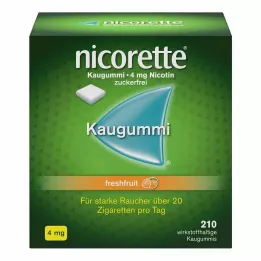 NICORETTE Purukumi 4 mg freshfruit, 210 kpl