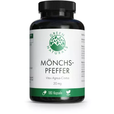 GREEN NATURALS Monks Pepper 20mg High Dose Kps, 180 kpl