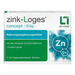ZINK-LOGES concept 15 mg enteropäällysteiset tabletit, 90 kpl