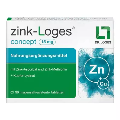 Zinc-Loges konsepti 15 mg enterotiiviit tabletit, 90 kpl