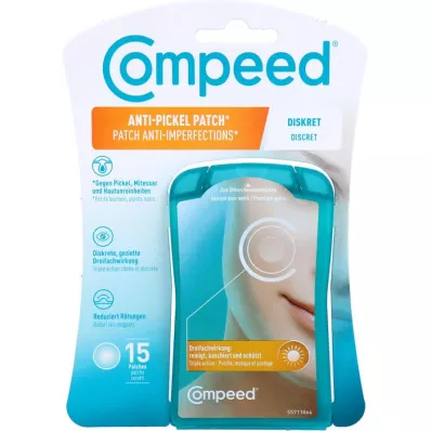 COMPEED Huomaamaton näppylöitä ehkäisevä laastari, 15 kpl