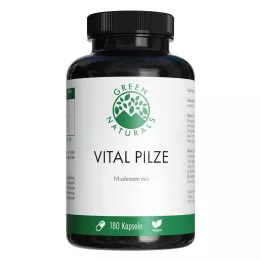 GREEN NATURALS Vital Mushrooms Cordyceps Reishi vegaaninen, 180 kpl